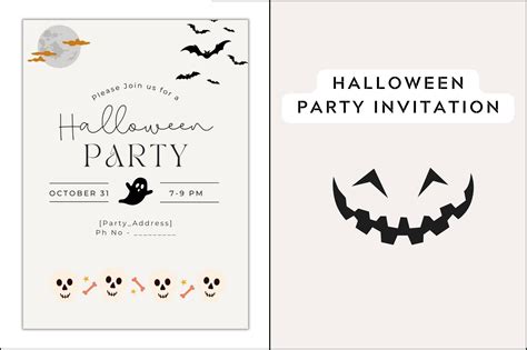 printable halloween party invitation graphic  realtor templates