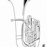 Tuba Coloring Pages Musical Instrument Instruments Hellokids Musicals Sheets Choose Board Sousaphone sketch template