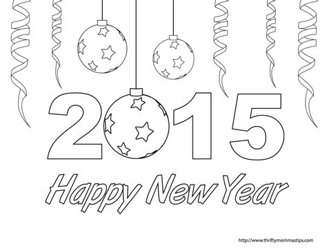 happy  year coloring page