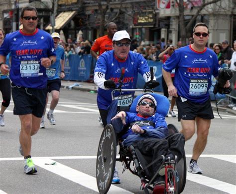 inspirational father son duo mark  boston marathon   actionhub