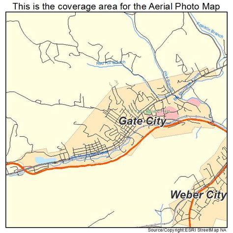 aerial photography map  gate city va virginia