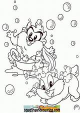 Bunny Bugs Looney Tunes Tomando Banho Taz Ausmalbilder Kaninchen Colorir Tudodesenhos Yellowimages sketch template