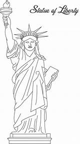 Liberty Statue Coloring Pages Printable Kids Coloriage La sketch template