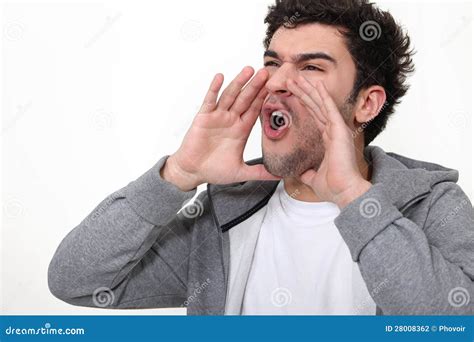 man shouting stock photo image  irritated caucasian