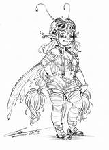 Coloring Steampunk Fairy Pages Adult Capia Deivantart sketch template