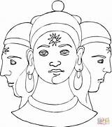 Shiva sketch template