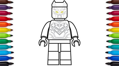 top coloring pages black panther lego   images hot