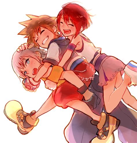 Sora Kairi And Riku Kingdom Hearts Drawn By Pomiko