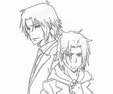 Hayato Gokudera Friends Coloring Pages Characters Another sketch template