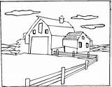 Coloring Village Warehouse Buildings Printable Farm Pages Blank Architecture Color Scene sketch template