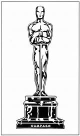 Clip Oscar Award Academy Awards Clipart Statue Silhouette Hollywood Party Platinum Cliparts Outline Printable Coloring Oscars Drawing Night Clipground Traceable sketch template