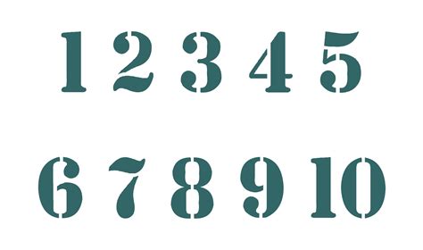 printable number stencils