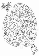 Easter Maze Printable Mazes Egg Kids Pages Coloring sketch template