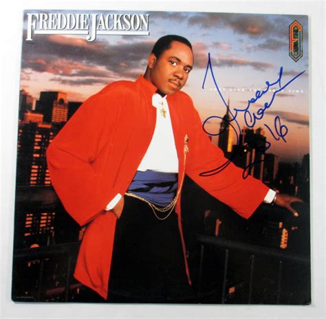 freddie jackson signed lp record album just like the first time w auto