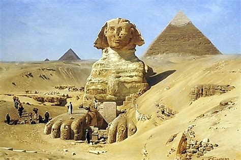 the pyramids of giza excavation of the sphinx tefnut