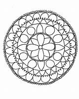 Mandala Coloring Pages Simple Drawing Easy Printable Draw Patterns Stress Relief Pattern Flower Book Mandalas Mindfulness Colouring Kids Print Color sketch template
