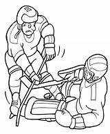Coloring Pages Hockey Nhl Library Clipart Goalie Printable sketch template