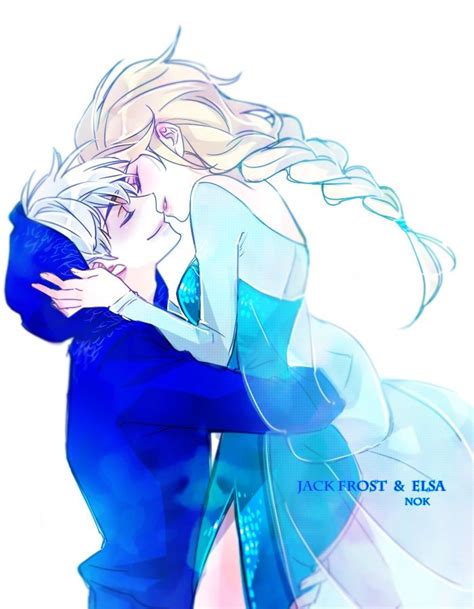 fan art of 🌀his snow queen and her guardian🌀 for fans of elsa and jack