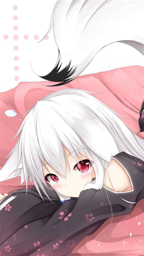 White Hair Kitsune Anime Girl Anime Wallpaper Hd