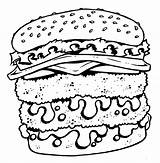 Cheeseburger sketch template