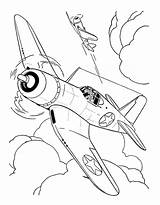 Coloring Aircraft Pages Fighter Drawing Military Airplane Plane Sheets Drawings Ww2 Corsair Colouring Wwii F4u Interceptor Adults Planes Miyazaki Hayao sketch template