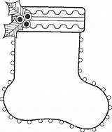 Coloring Christmas Pages Stocking Color Sock sketch template