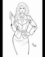 Agentsofshield Comicart Captainamerica Ilovemyjob Peggy sketch template