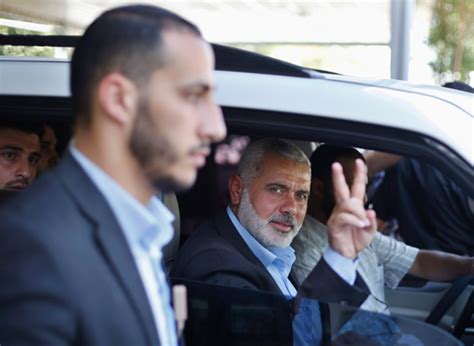 senior hamas leader ismail haniyeh leaves his post as the prime
