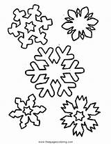 Snowflake Coloring Pages Print sketch template