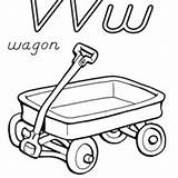 Wagon Coloring Red Template sketch template