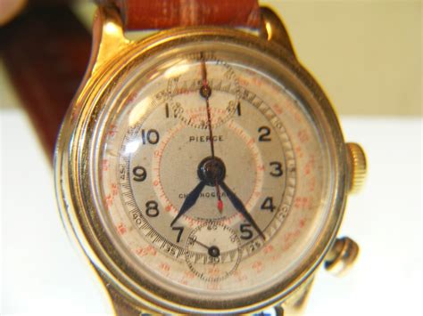 jacks treasure chest  time pieces sought   rare vintage pierce   chronograph