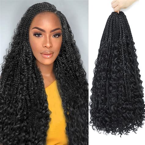 Buy 18 Inch 8 Packs Goddess Box Braids Crochet Hair For Black Women