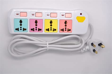movable multi function colorful extension electrical multiple plug socket china socket