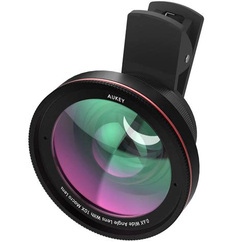 aukey ora iphone lens   wide angle  macro clip  cell phone camera lenses kit