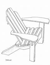 Chair Adirondack Drawing Drawings Fourth July Chairs Getdrawings Paintingvalley sketch template