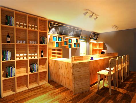 inspirasi  meja dapur cafe kayu simple  minimalis