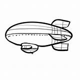 Ballonvaren Zeppelin sketch template