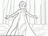 Coloring Let Go Elsa Frozen Pages sketch template