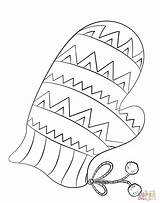 Mittens Coloring Pages Winter Getcolorings Mitten Getdrawings sketch template