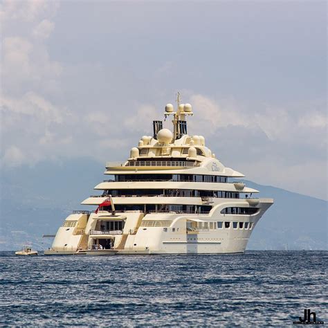 worlds largest yacht   built  norways  richest man yacht harbour
