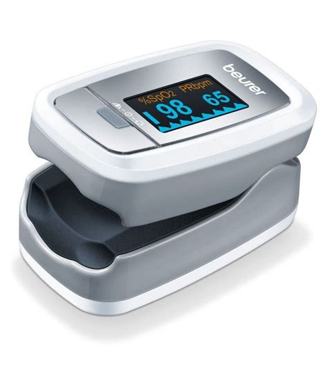 beurer po  pulse oximeter blood oxygen saturation heart rate monitor grey buy beurer po