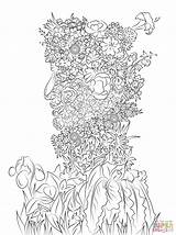 Arcimboldo Colorare Printemps Supercoloring Printable Teenagers Misc Colouring Colorier Artisti sketch template