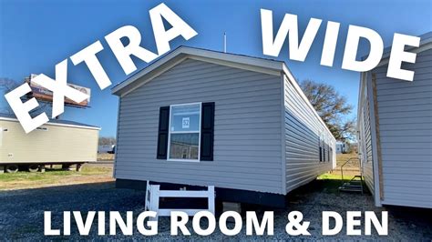 extra wide single wide mobile home  ft wide  living room den mobile home  youtube