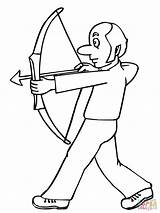 Archer Coloring Pages Funny Bow Archery Hunting Supercoloring Clipart sketch template