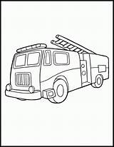 Coloring Fire Pages Engine Popular Truck sketch template