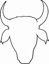 Cow Head Outline Coloring Pages Wild West Printable Animal Kanye Getcolorings Des Colorings sketch template