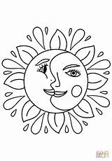 Trippy Sol Sonne Mond Frias Quentes Supercoloring Psychedelic Druckbare Ausmalen Riscos Mushroom Kunstunterricht Soy Vorlagen Erwachsene Visuais Hippy Bordar Sztuki sketch template