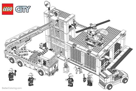 lego city coloring pages building construction  printable