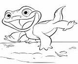 Frozen Coloring Pages Lizard Bruni Printable Print sketch template