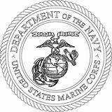 Usmc Marine Corps Drawing Emblem Stepping Getdrawings Marines Military Gardenponds Molds Concrete sketch template